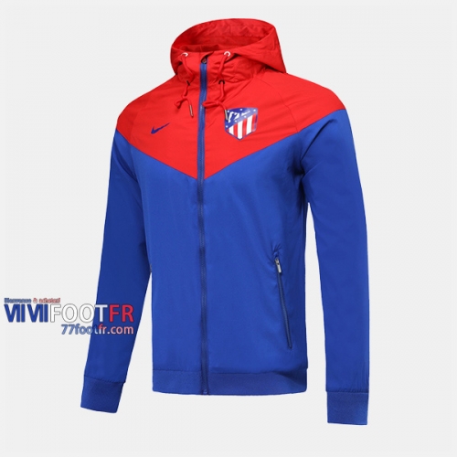 Boutique Veste Foot Atletico Madrid Avec Capuche Rouge/Bleu 2019/2020 Nouveau Promo
