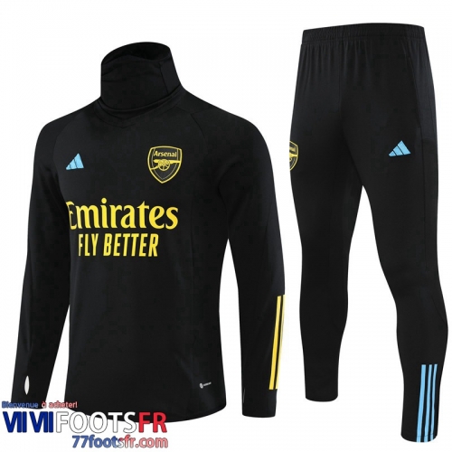 Survetement de Foot Arsenal noir Homme 2022 2023 TG733