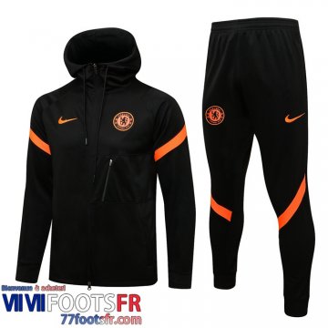 Veste Foot - Sweat A Capuche Chelsea le noir Homme 2021 2022 JK189