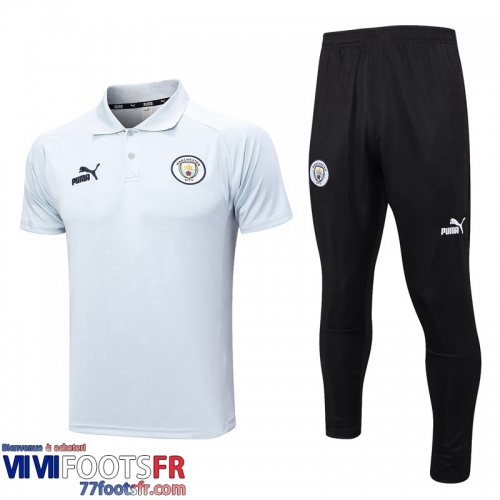 Polo foot Manchester City Blanc Homme 2023 2024 PL640