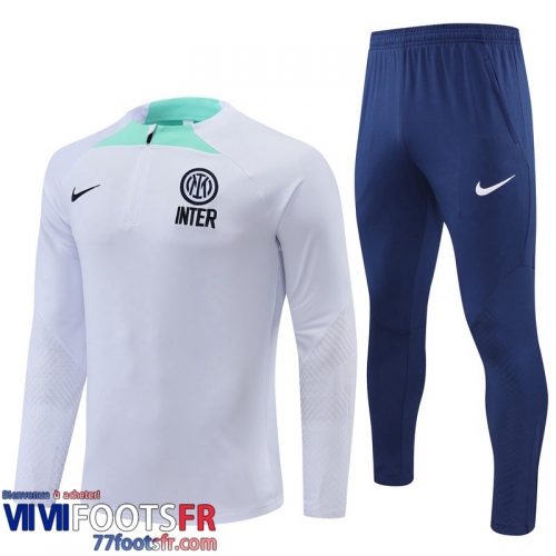 Survetement de Foot Inter Milan Blanc Homme 2022 2023 TG415
