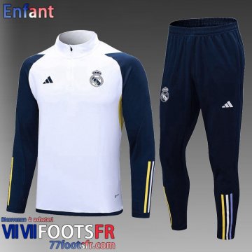 KIT: Survetement de Foot Real Madrid Blanc Enfant 2023 2024 TK668