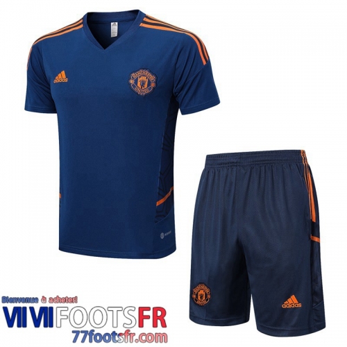 Survetement T Shirt Manchester United bleu Homme 2022 2023 TG600