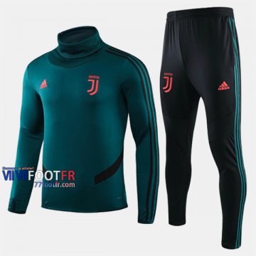 Top Qualité Ensemble Survetement Foot Juventus Col Haut Vert Slim 2019/2020 Nouveau