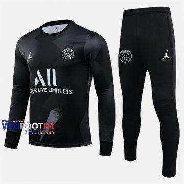 Classique Ensemble Survetement Foot PSG Paris Saint Germain Jordan Noir 2019/2020 Nouveau