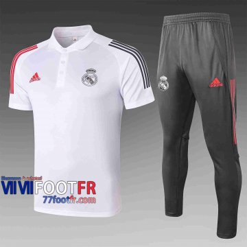 Polo de foot Real Madrid 2020 2021 Blanc C512#