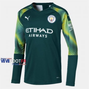 Nouveau Flocage Maillot De Foot Gardien Manchester City Homme Vert 2019-2020 Personnalise :77Footfr