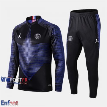 Promo: Ensemble Survetement PSG Paris Enfant Noir/Bleu 2019/2020 Thailande