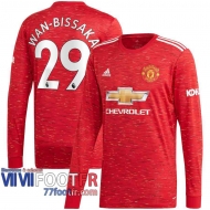 Maillot de foot Manchester United Aaron Wan-Bissaka #29 Domicile Manches longues 2020 2021