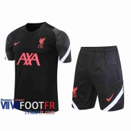 77footfr Survetement Foot T-shirt Liverpool noir 2020 2021 TT74