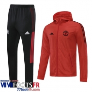 Coupe Vent - Sweat a Capuche Manchester United rouge Homme 2021 2022 WK64