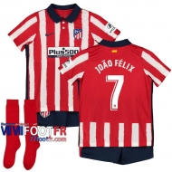 Maillot de foot Atletico Madrid João Félix #7 Domicile Enfant 2020 2021