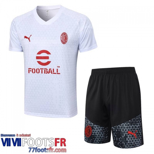 Survetement T Shirt AC Milan Blanc Homme 2023 2024 A136