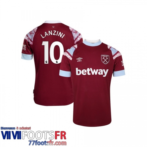 Maillot De Foot West Ham United Domicile Homme 2022 2023 Lanzini 10