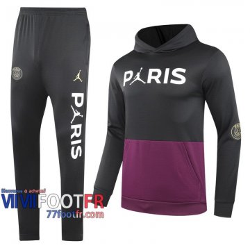 77footfr Veste Foot - Sweat a Capuche PSG Noir/marron - 2020 2021 J166