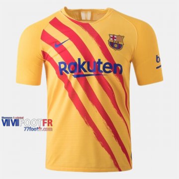 Nouveau Flocage Maillot De Foot Barcelone FC Homme Quatrieme Senyera 2019-2020 Personnalise :77Footfr