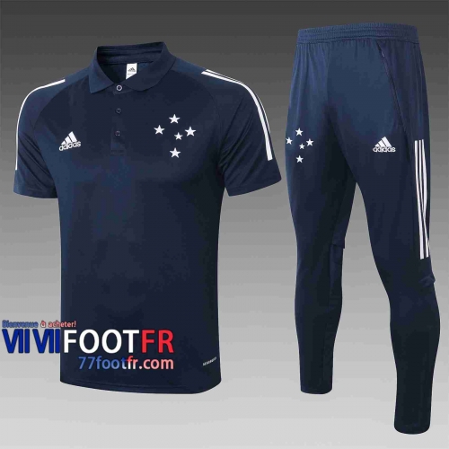 Polo de foot Cruze 2020 2021 bleu marin C445#