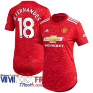 Maillot de foot Manchester United Bruno Fernandes #18 Domicile Femme 2020 2021