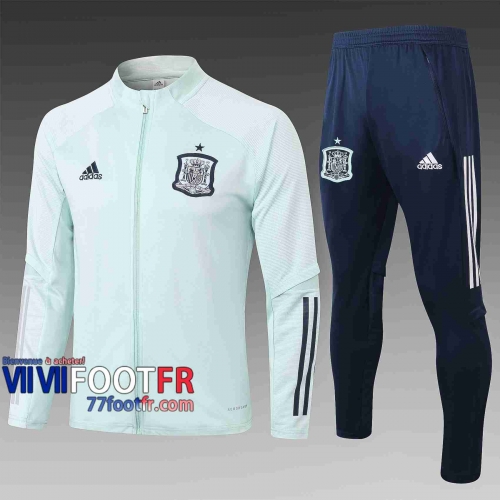 Veste de foot Espagne 2020 2021 Vert clair A320#