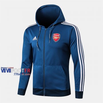 Magasins Veste Foot Coupe-Vent Arsenal Bleu 2019/2020 Nouveau Promo