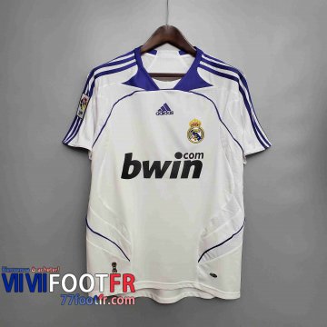 77footfr Retro Maillots foot Real Madrid 07 08 Domicile
