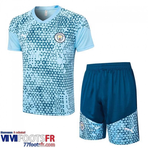 Survetement de Foot Manchester City bleu clair Homme 2023 2024 A83