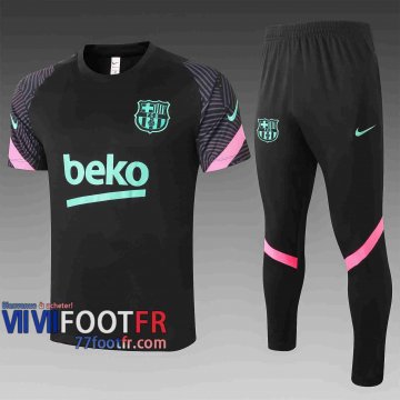77footfr Survetement Foot T-shirt FCB noir 2020 2021 TT97