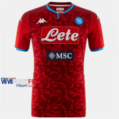 Nouveau Flocage Maillot De Foot Gardien SSC Naples Homme Rouge 2019-2020 Personnalisé :77Footfr