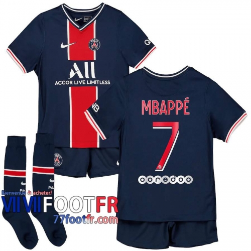 Maillot de foot PSG Mbappé #7 Domicile Enfant 20-21