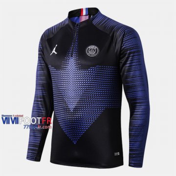Le Nouveau Classique Sweatshirt Foot Paris PSG Jordan Bleu/Noir 2019-2020