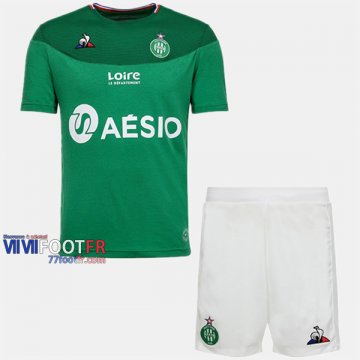 Ensemble Maillot AS ST Etienne Enfant Domicile 2019-2020 Personnalisé :77Footfr