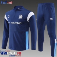 Survetement de Foot Marseille bleu Enfant 2023 2024 TK612