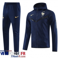 Veste Foot - Sweat A Capuche France bleu marine Homme 2023 2024 JK751