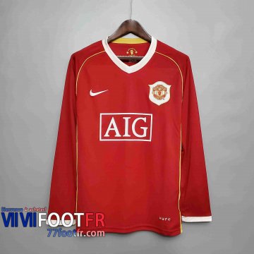 77footfr Retro Maillots foot 06 07 Manchester United Manche Longue Domicile