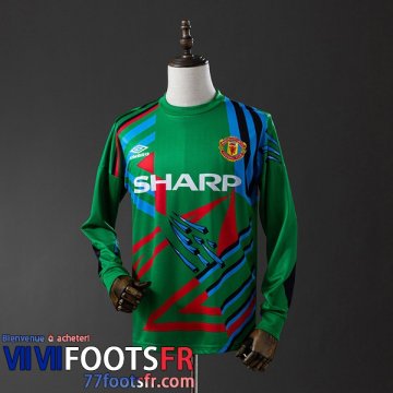 Retro Maillot De Foot Manchester United Gardiens De But Homme Manche Longue 92 94 FG979