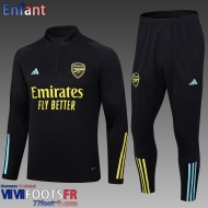 Survetement de Foot Arsenal noir Enfant 2023 2024 TK596