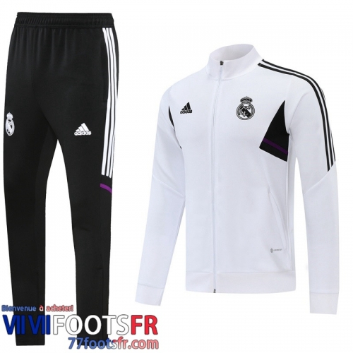 Veste Foot Real Madrid Blanc Homme 2022 2023 JK444
