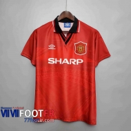 77footfr Retro Maillots foot 94 96 Manchester United Domicile