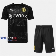 Ensemble Maillot Dortmund BVB Enfant Exterieur 2019-2020 Personnalisé :77Footfr