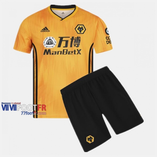 Ensemble Maillot Wolves Enfant Domicile 2019-2020 Personnalisé :77Footfr