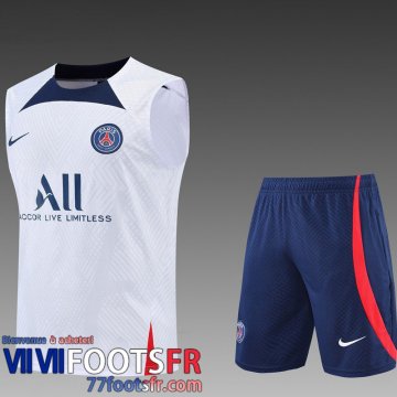 Survetement Sans manches PSG Blanc Homme 22 23 TG401