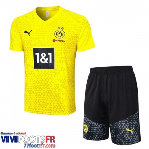 Survetement T Shirt Dortmund jaune Homme 2023 2024 A63