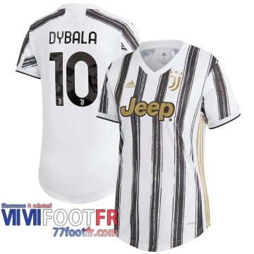 Maillot de foot Juventus Paulo Dybala #10 Domicile Femme 2020 2021