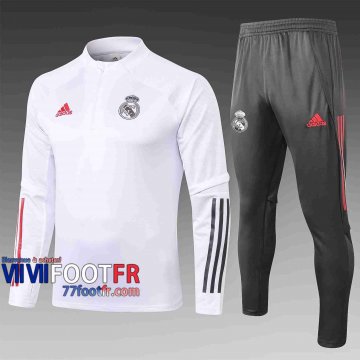 Survetement Foot Real Madrid 2020 2021 blanc Grande taille