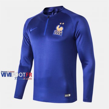 Les Nouveaux Meilleur Prix Sweatshirt Training France Col Rond Bleu Fonce 2019-2020