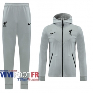 77footfr Veste Foot - Sweat a Capuche Liverpool gris clair - 2020 2021 J138