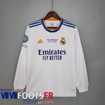 Maillot De Foot Real Madrid Domicile Homme Manche Longue 2021 2022 KL07