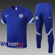 77footfr Survetement Foot T-shirt Chelsea saphir 2020 2021 TT61