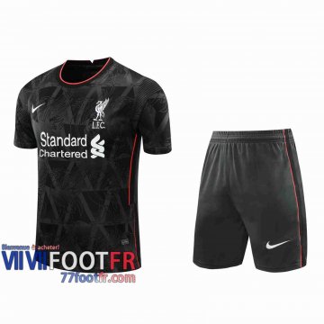 77footfr Survetement Foot T-shirt Liverpool noir 2020 2021 TT115