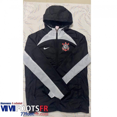 Coupe Vent - Sweat a Capuche Corinthians Noir Homme 2022 2023 WK162